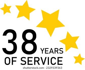 38 Years Service Experience Tag