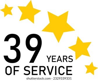 39 Years Service Experience Tag