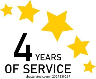 4 Years Service Experience Tag