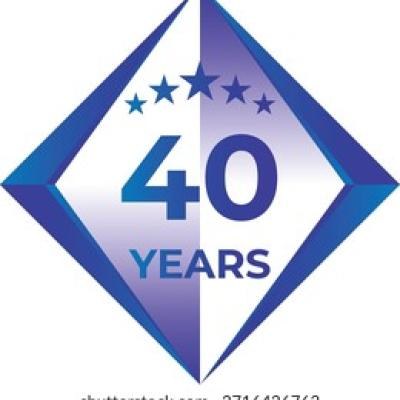 40 Years Anniversary Badge Five Star