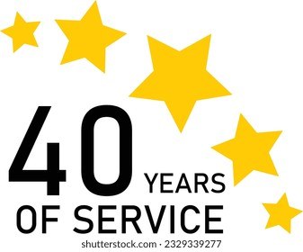 40 Years Service Experience Tag