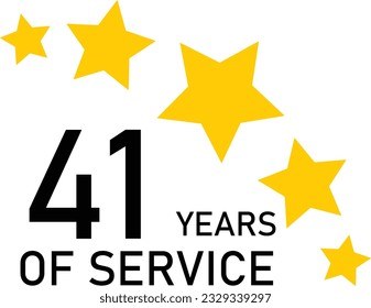 41 Years Service Experience Tag