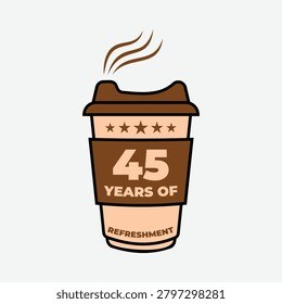 45 Years Refreshment Coffee Cup