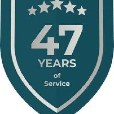 47 Years Service Teal Shield - find similar on Envato Elements