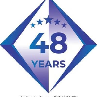 48 Years Anniversary Badge Five Star