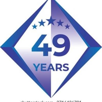 49 Years Anniversary Badge Five Star