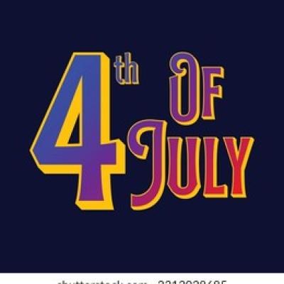 4th of July Purple Gold Retro Lettering on Navy - find similar on iStock