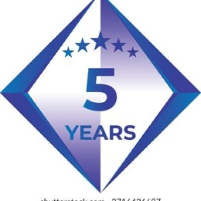 5 Years Anniversary Badge Five Star