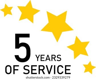 5 Years Service Experience Tag