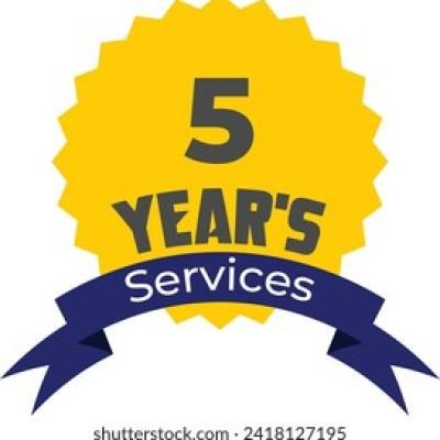 5 Years Services Badge - find similar on Dreamstime