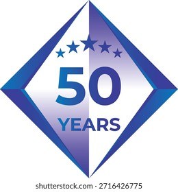 50 Years Anniversary Badge Five Star