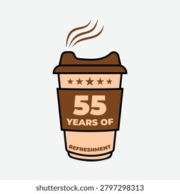 55 Years Refreshment Coffee Cup