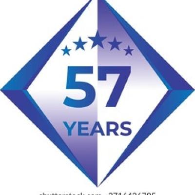 57 Years Anniversary Badge Five Star - find similar on Shutterstock