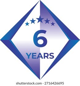 6 Years Anniversary Badge Five Star