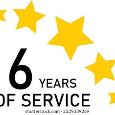 6 Years Service Experience Tag - find similar on Dreamstime