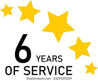6 Years Service Experience Tag