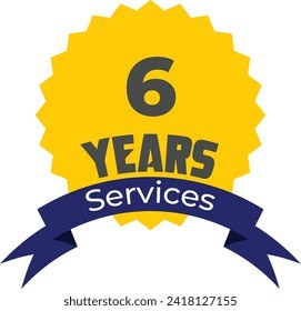 6 Years Services Badge