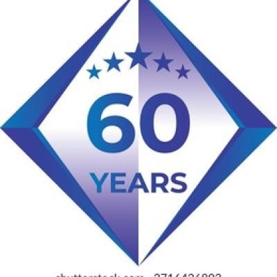 60 Years Anniversary Badge Five Star - find similar on Adobe Stock