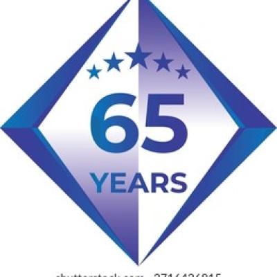 65 Years Anniversary Badge Five Star