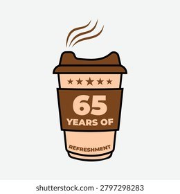 65 Years Refreshment Coffee Cup