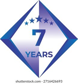 7 Years Anniversary Badge Five Star