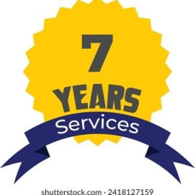 7 Years Services Badge - find similar on Vector Stock