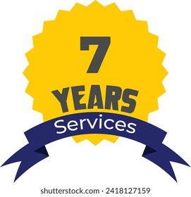 7 Years Services Badge