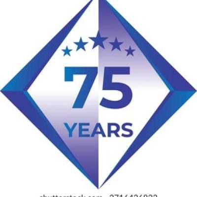 75 Years Anniversary Badge Five Star