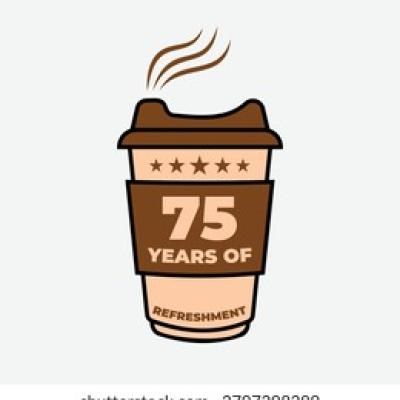 75 Years Refreshment Coffee Cup - find similar on Shutterstock