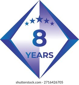 8 Years Anniversary Badge Five Star