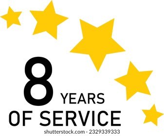 8 Years Service Experience Tag
