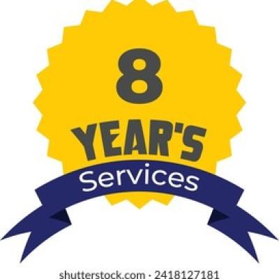 8 Years Services Badge - find similar on iStock