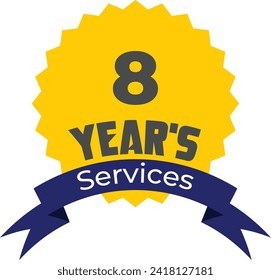 8 Years Services Badge