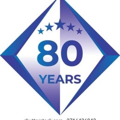 80 Years Anniversary Badge Five Star