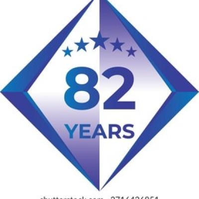 82 Years Anniversary Badge Five Star - find similar on iStock