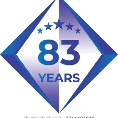 83 Years Anniversary Badge Five Star