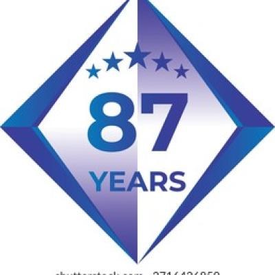 87 Years Anniversary Badge Five Star - find similar on Shutterstock