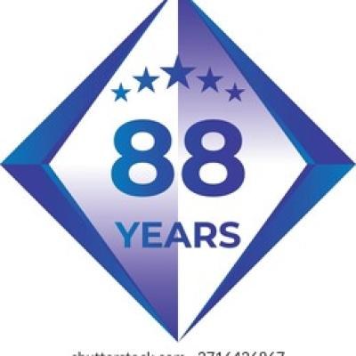 88 Years Anniversary Badge Five Star - find similar on Depositphotos