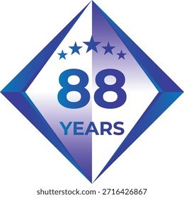 88 Years Anniversary Badge Five Star
