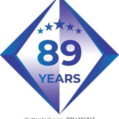 89 Years Anniversary Badge Five Star
