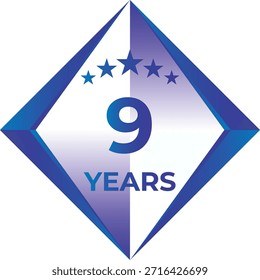9 Years Anniversary Badge Five Star