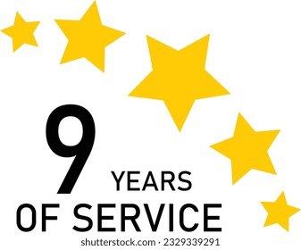 9 Years Service Experience Tag