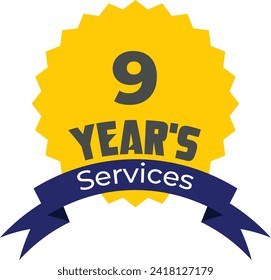 9 Years Services Badge