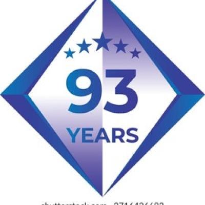 93 Years Anniversary Badge Five Star
