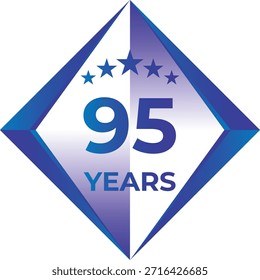 95 Years Anniversary Badge Five Star