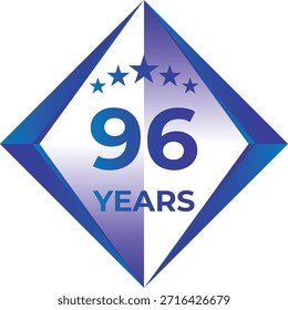 96 Years Anniversary Badge Five Star