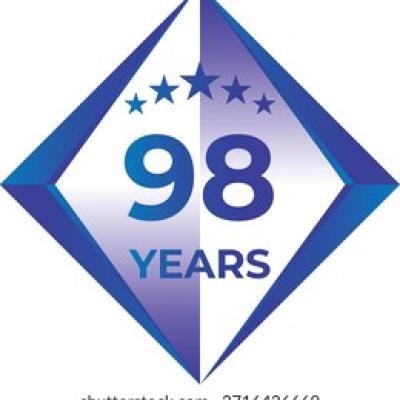98 Years Anniversary Badge Five Star - find similar on Envato Elements