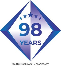 98 Years Anniversary Badge Five Star