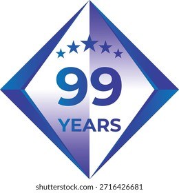 99 Years Anniversary Badge Five Star