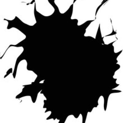 Black Ink Splash with Curly Drips Top